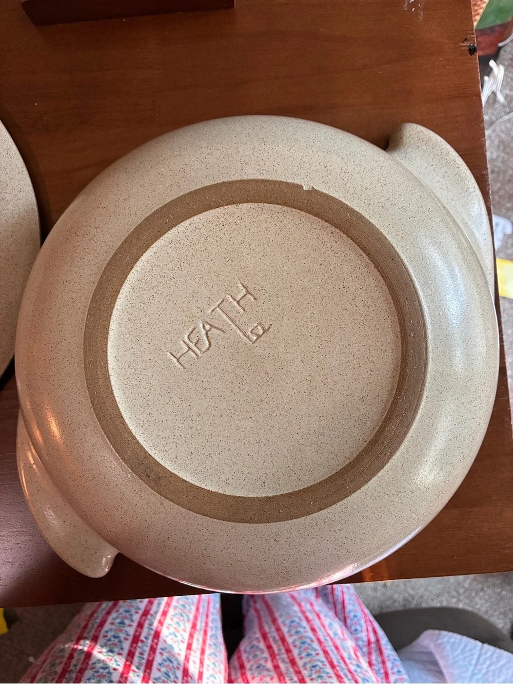 Vintage 1950s Heath Ceramics Winged Covered Casserole Sea & Sand